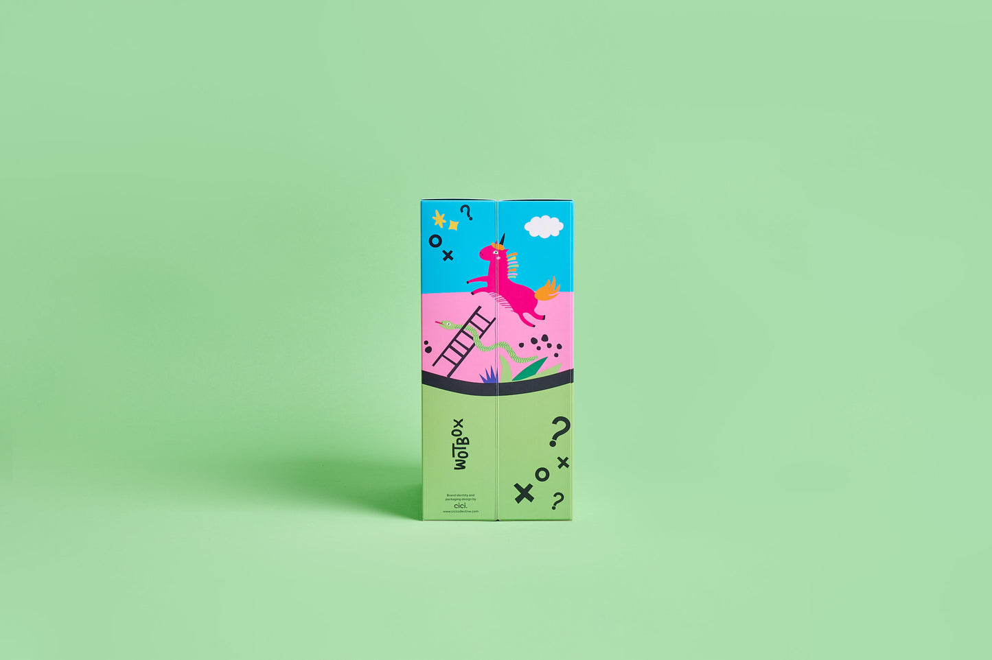 WOTBOX animals and nature kids gift box. Closed back shot of the gift box