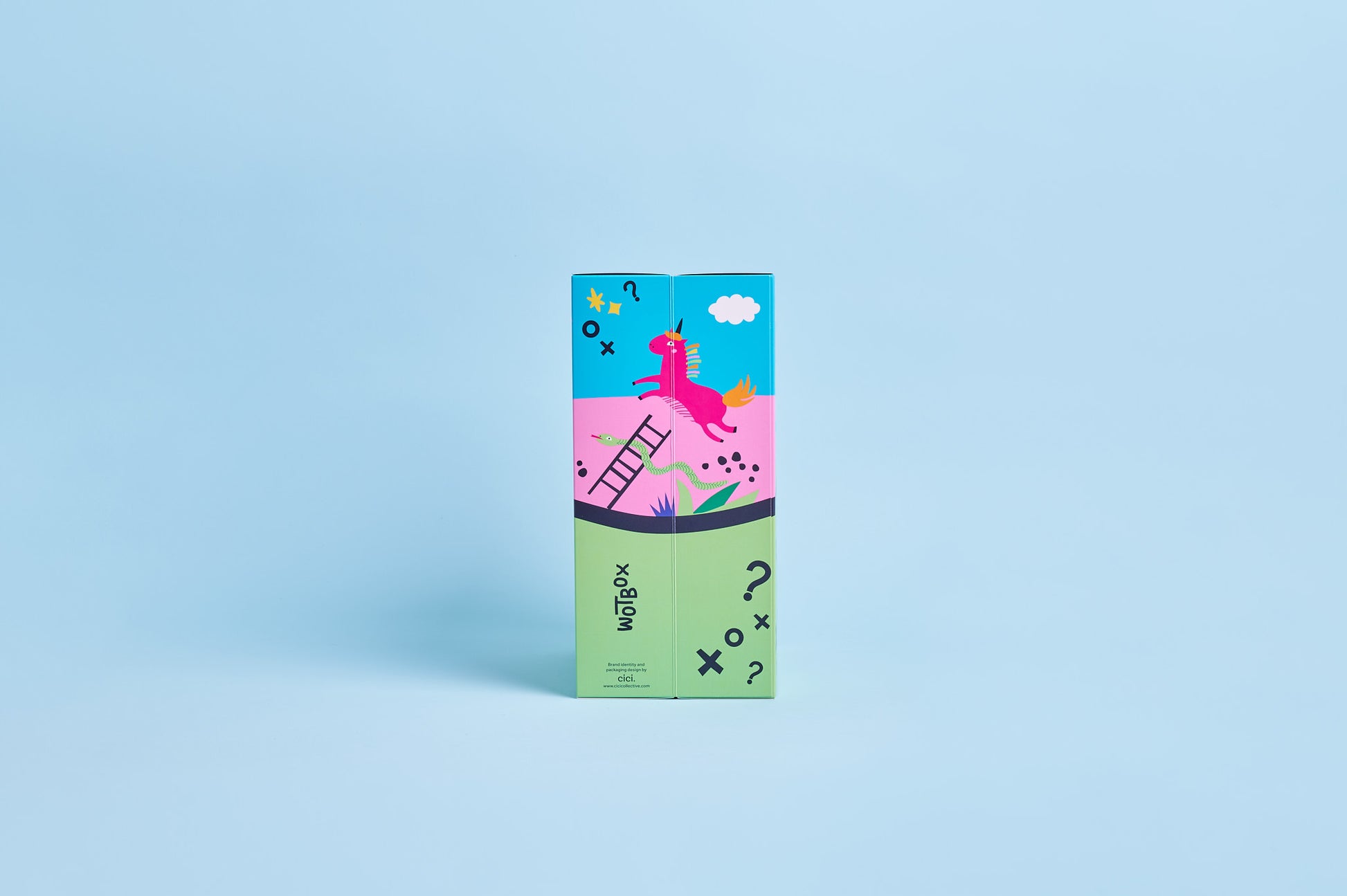 WOTBOX dinosaur adventures kids gift box. Closed back shot of the gift box