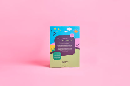 WOTBOX rainbows & unicorns kids gift box. Closed back shot of the gift box