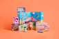WOTBOX arts and crafts kids gift box. Open shot of the gift box with the contents around it
